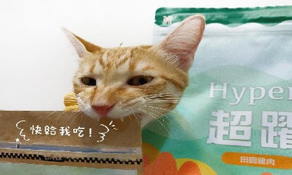Hyperr貓飼料X凍乾．每隻都衝上去搶食！