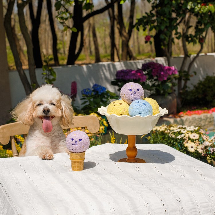 CHEWFFON 三色冰球 互動聲響玩具 啾啾聲 狗玩具 寵物玩具