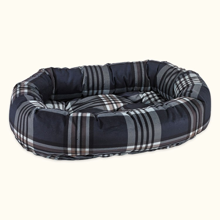 BOWSERS 甜甜圈睡床 英倫方格 (不沾毛|舒適柔軟)