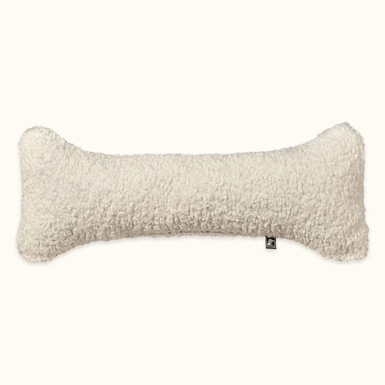 BOWSERS 寵物防撞極適骨頭抱枕 簡約米白(不沾毛|舒適柔軟)