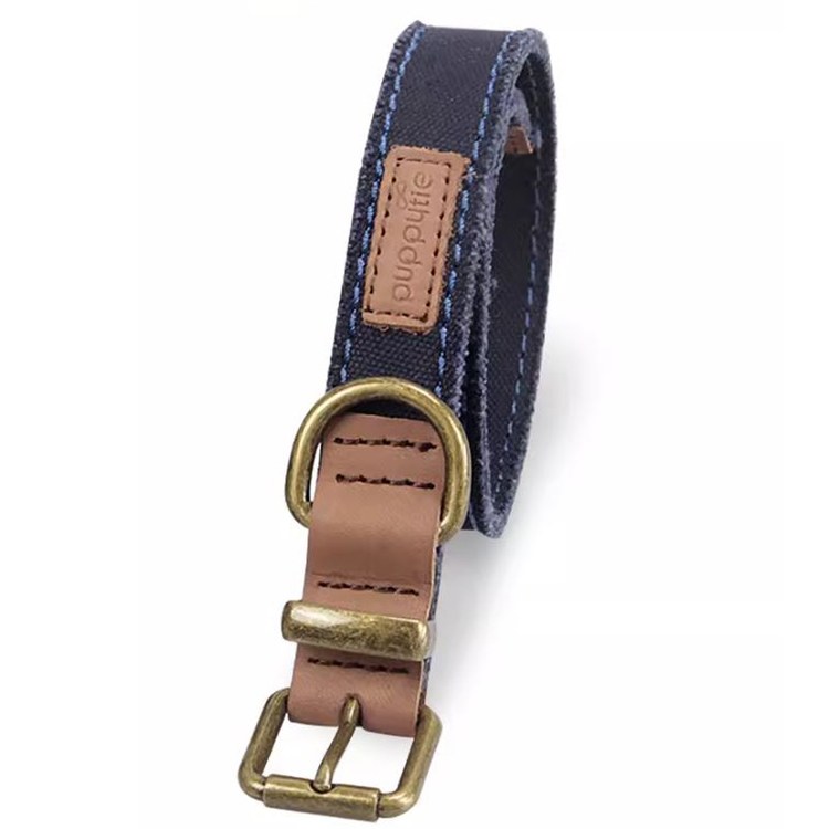puppytie 帆布項圈 卡其駝 貓項圈 狗項圈(復古設計|耐磨堅固)