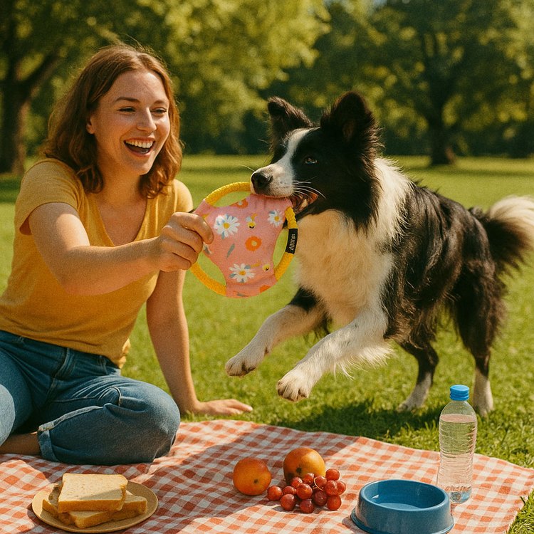ZippyPaws 瘋狂追追趣 龜背芋/小雛菊 運動飛盤 狗玩具 寵物玩具