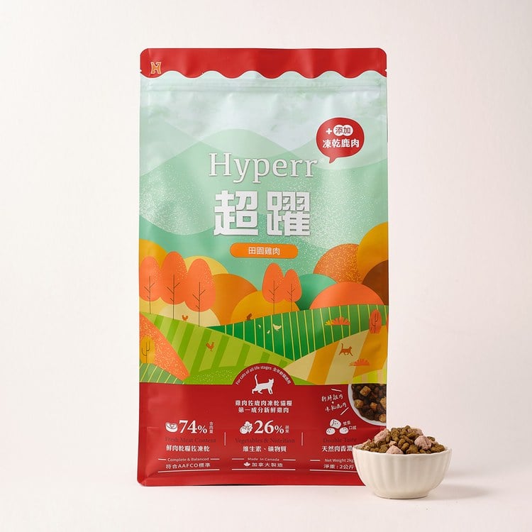 Hyperr超躍 雞肉鹿肉 貓咪無穀飼料佐凍乾 (貓飼料|貓糧)