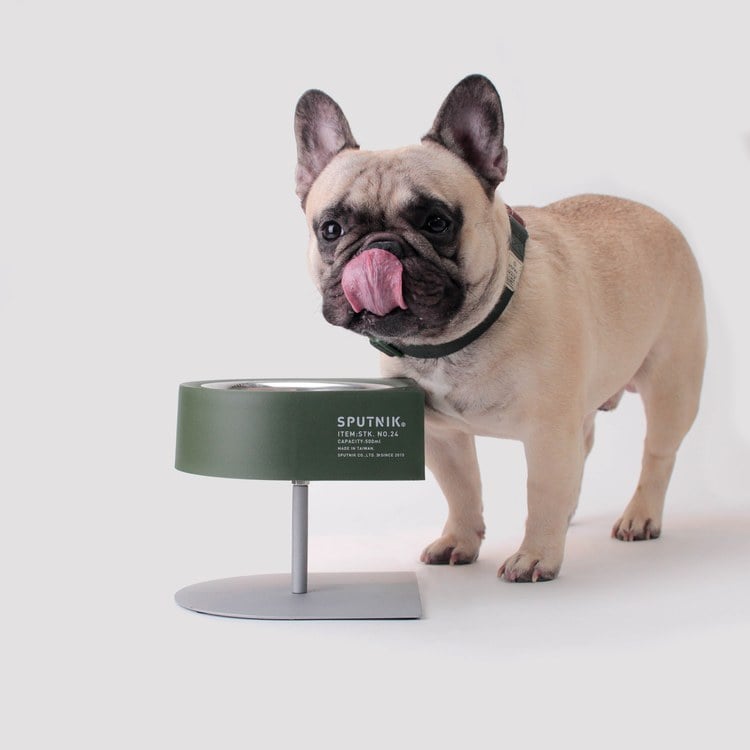 SPUTNIK 可調式寵物防蟻碗架組 卡其色 (飼料碗|水碗)