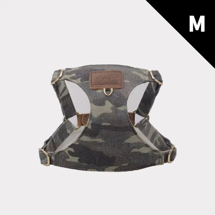 puppytie 胸背+牽繩組 大尺碼 迷彩色 森林綠 (防止暴衝|穿戴舒適)