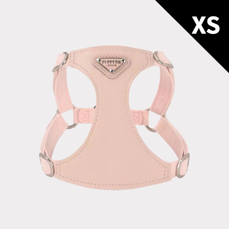 puppytie 胸背+牽繩組 粉色三角標 草莓粉 (防止暴衝|穿戴舒適)