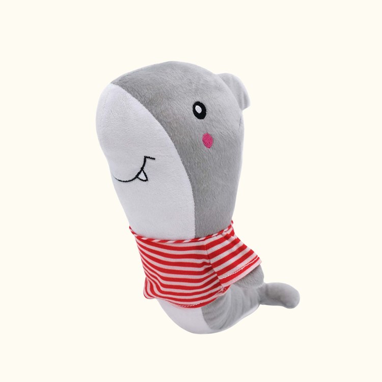 ZippyPaws 吱吱聲頑皮鯊魚 拉扯型互動玩具 寵物玩具