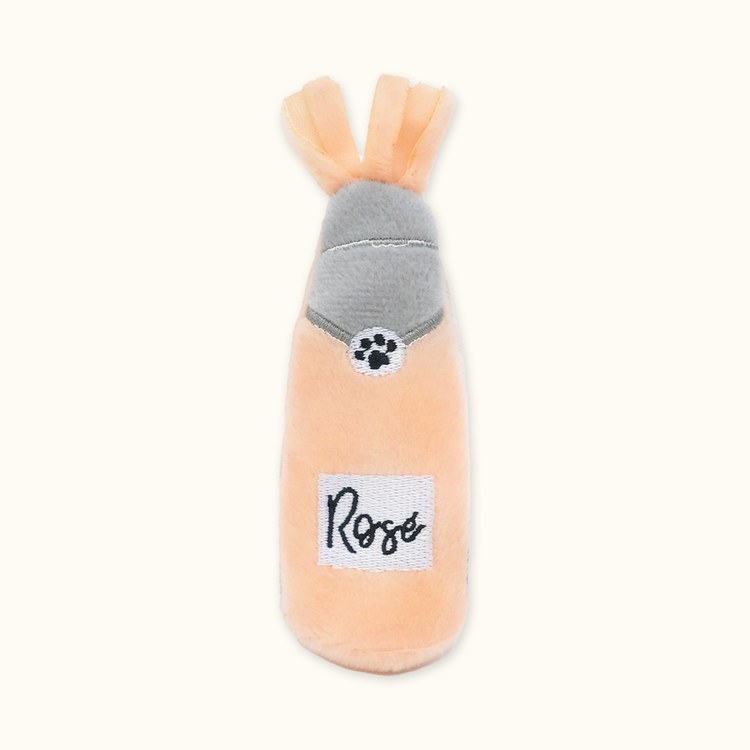 ZippyPaws 歡樂時光瓶 貓草粉紅酒 附貓薄荷 寵物玩具