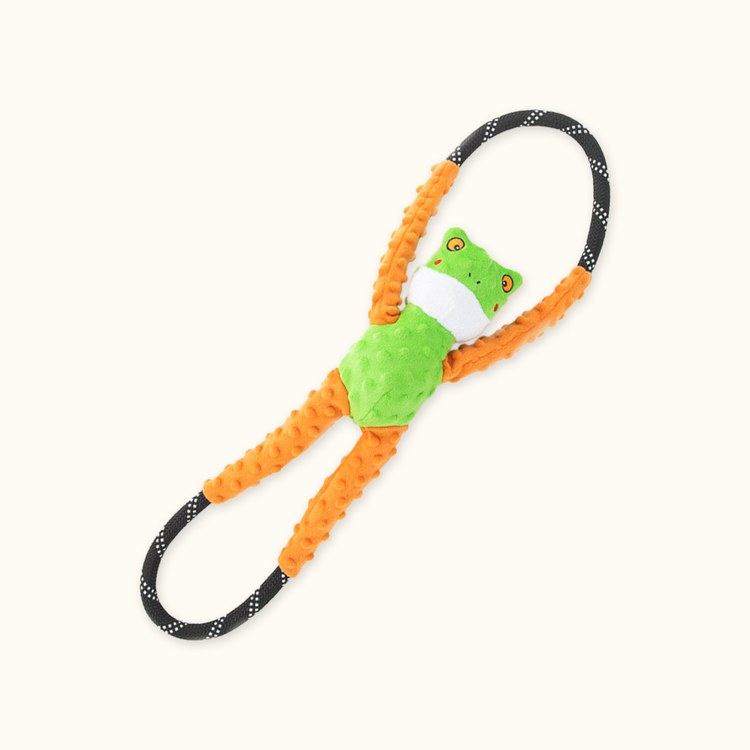 ZippyPaws 拔河繩索系列 超耐拉扯青蛙君 寵物玩具