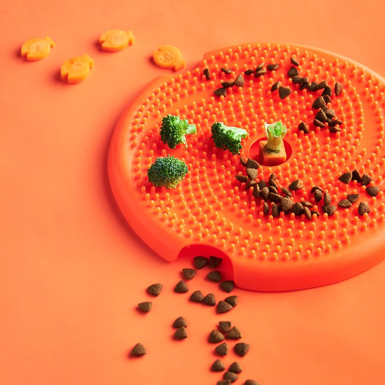 PetDreamHouse 配件-飛盤舔食墊-橘