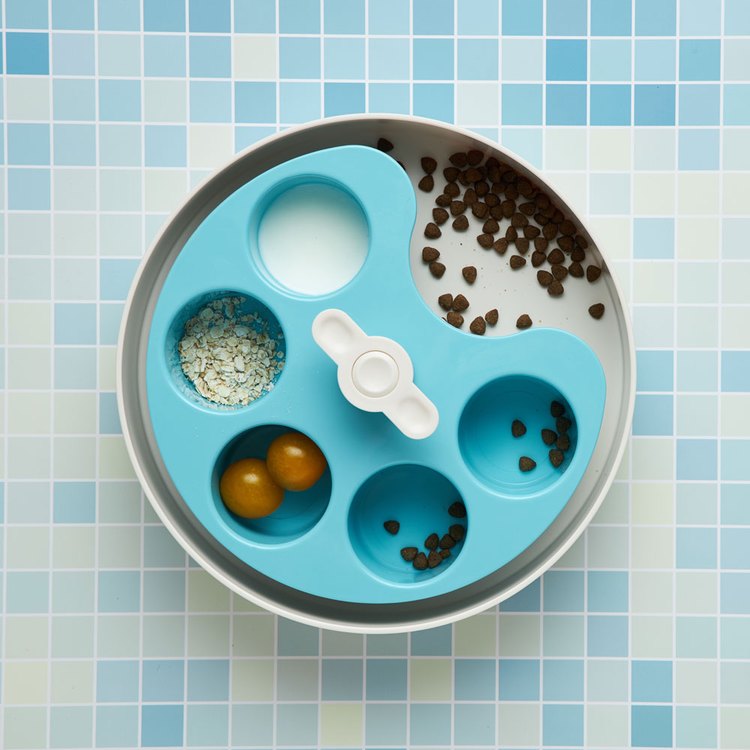 PetDreamHouse 調色盤 旋轉益智慢食碗(狗玩具|藏食玩具)