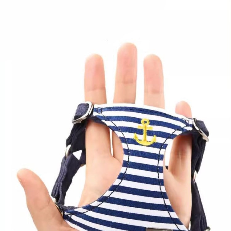 puppytie 胸背+牽繩組 海軍風 海軍藍 (防止暴衝|穿戴舒適)