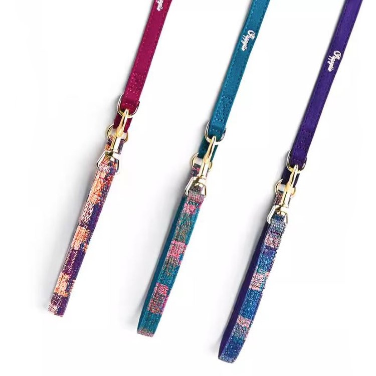 puppytie 胸背+牽繩組 莫內風 春光粉 (防止暴衝|穿戴舒適)