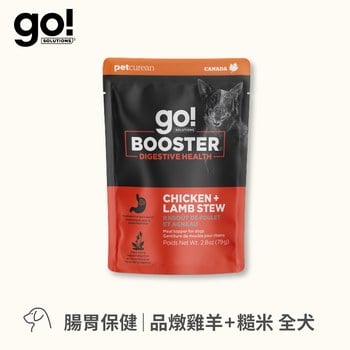 go! 品燉雞肉羊肉+糙米 腸胃保健 狗狗補給餐包 12入(狗罐頭|副食罐)