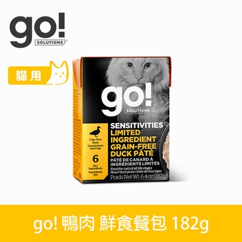 go! 無穀鴨肉182克 豐醬系列 貓咪鮮食利樂包 (貓罐|主食罐)