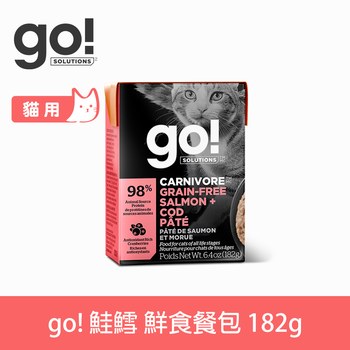 go! 無穀海洋鮭鱈182克 豐醬系列 貓咪鮮食利樂包 (貓罐|主食罐)