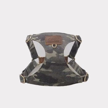 puppytie 胸背+牽繩組 大尺碼 迷彩色 森林綠 (防止暴衝|穿戴舒適)