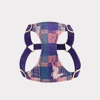 puppytie 胸背+牽繩組 莫內風 晚霞紫 (防止暴衝|穿戴舒適)