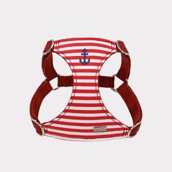 puppytie 胸背+牽繩組 海軍風 水手红 (防止暴衝|穿戴舒適)