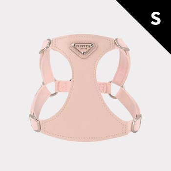 puppytie 胸背+牽繩組 粉色三角標 草莓粉 (防止暴衝|穿戴舒適)