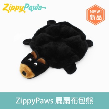 ZippyPaws 扁扁布包熊 寵物玩具(狗玩具|有聲玩具)