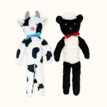 ZippyPaws 就愛在一起 綿羊&乳牛 啾啾聲 狗玩具 寵物玩具