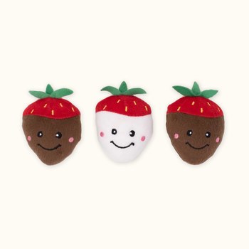 ZippyPaws 就愛在一起 快樂草莓三姊妹 啾啾聲 狗玩具 寵物玩具