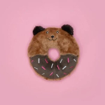 ZippyPaws 巧克力熊甜甜圈 寵物玩具(狗玩具|有聲玩具)