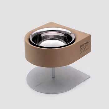SPUTNIK 可調式寵物防蟻碗架組 卡其色 (飼料碗|水碗)