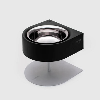 SPUTNIK 可調式寵物防蟻碗架組 黑色(飼料碗|水碗)