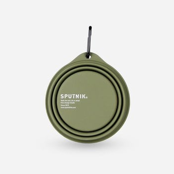 SPUTNIK 寵物外出摺疊碗 綠色(外出碗|易收納)