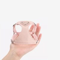 puppytie 胸背+牽繩組 粉色三角標 草莓粉 (防止暴衝|穿戴舒適)