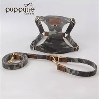 puppytie 胸背+牽繩組 大尺碼 迷彩色 森林綠 (防止暴衝|穿戴舒適)