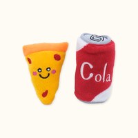 ZippyPaws 美味喵關係 披薩&可樂 附貓薄荷 寵物玩具