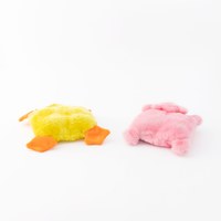 ZippyPaws 小鴨&小豬 扁扁家族(二入) 寵物玩具