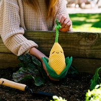 ZippyPaws 吵鬧蔬果攤 皺紋胖玉米 啾啾聲 狗玩具 寵物玩具