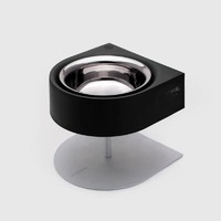 SPUTNIK 可調式寵物防蟻碗架組 黑色(飼料碗|水碗)