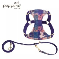 puppytie 胸背+牽繩組 莫內風 晚霞紫 (防止暴衝|穿戴舒適)