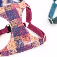 puppytie 胸背+牽繩組 莫內風 晚霞紫 (防止暴衝|穿戴舒適)