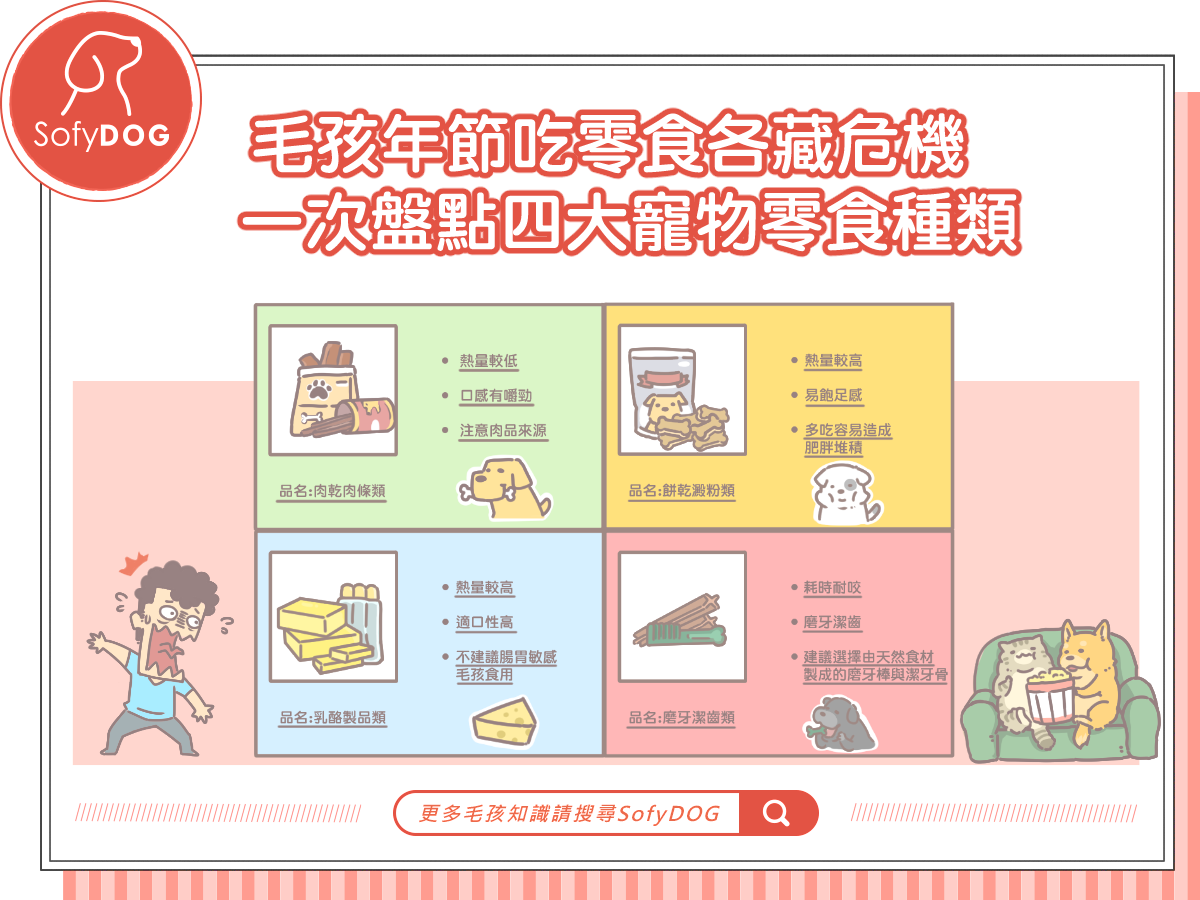 毛孩年節吃零食各藏危機！一次盤點四大寵物零食種類