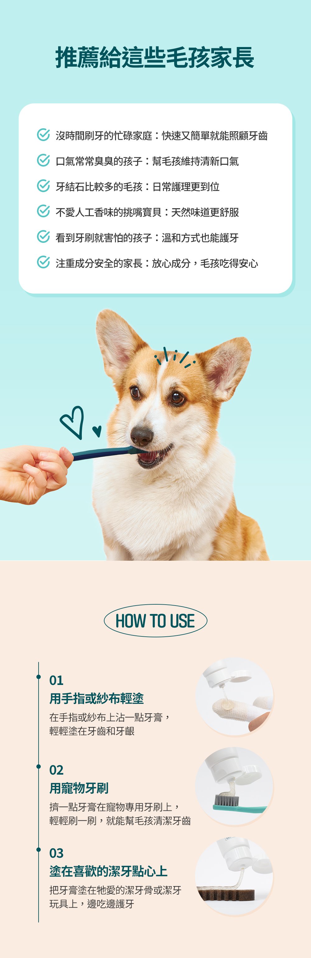 只要輕輕一塗，就可以照護牙齒健康