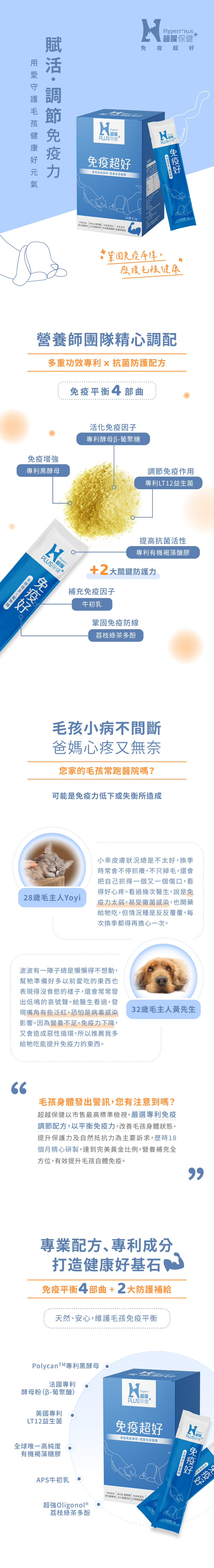 Hyperr超躍 免疫超好 貓狗益生菌 商品說明頁1