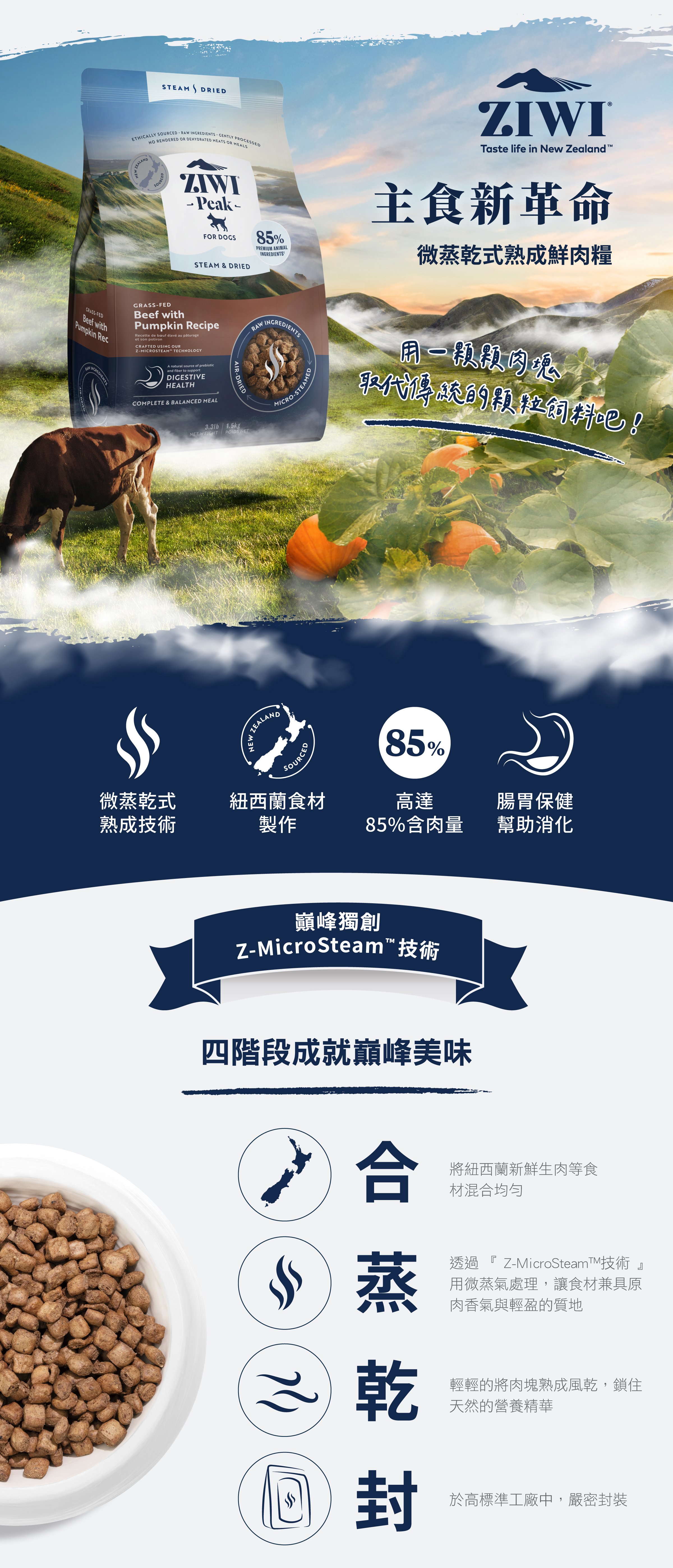 ZIWI巔峰微蒸熟成肉糧 ZIWI巔峰微蒸熟成肉糧