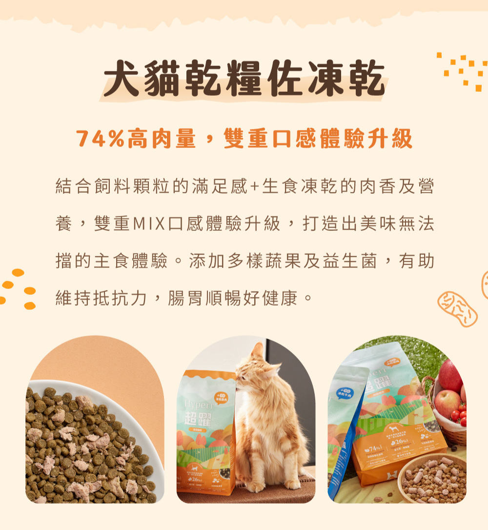 Hyperr超躍 犬貓飼料佐凍乾
