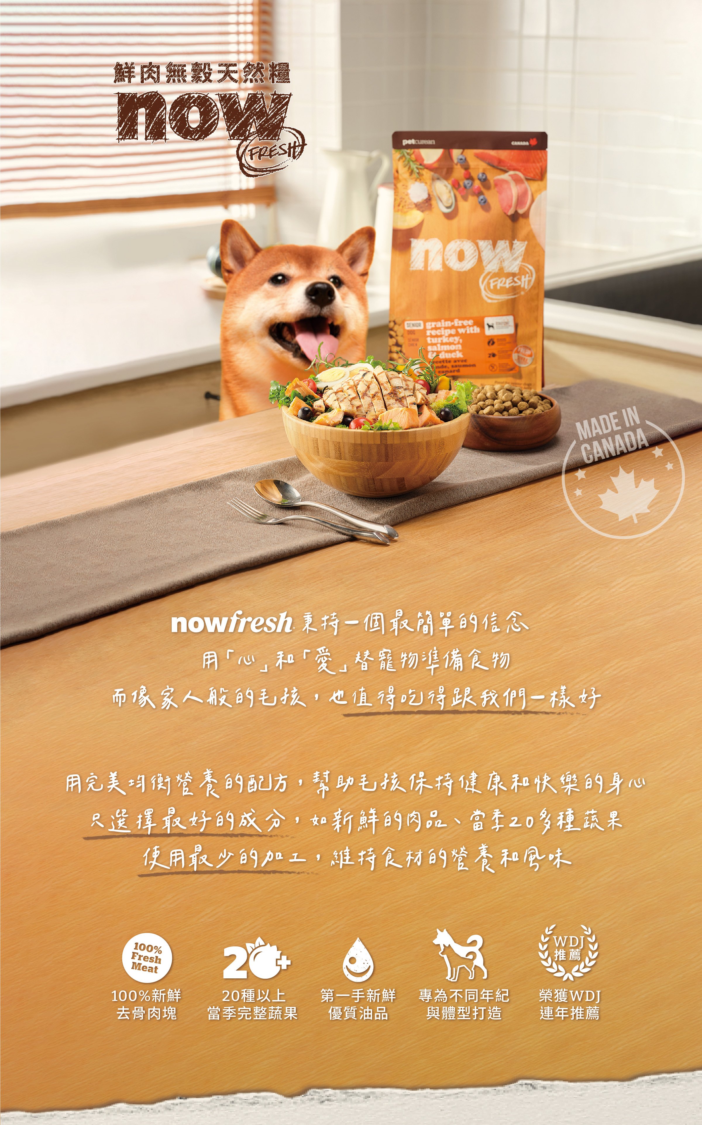 now 鮮肉無穀天然糧