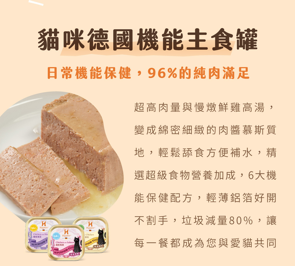 Hyperr超躍 無穀肉絲貓咪主食罐