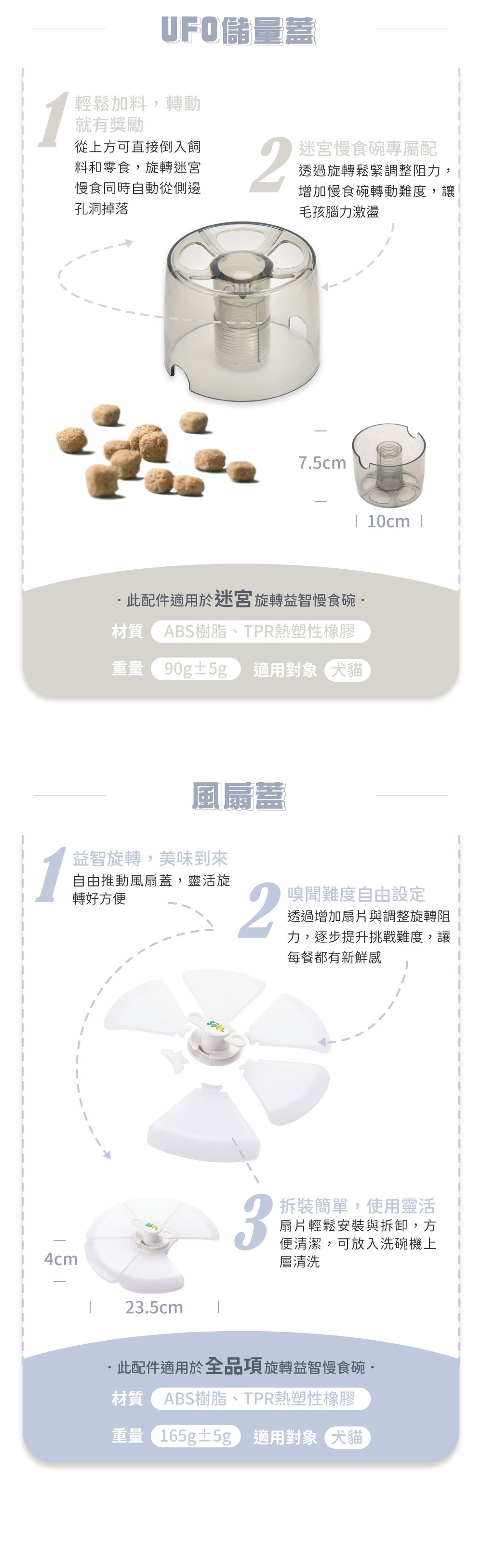 PetDreamHouse旋轉益智慢食碗配件,多分隔碗格搭配旋轉轉盤,讓毛孩邊吃邊玩,增加嗅覺探索與用餐樂趣,減緩進食速度。 PetDreamHouse旋轉益智慢食碗配件,多分隔碗格搭配旋轉轉盤,讓毛孩邊吃邊玩,增加嗅覺探索與用餐樂趣,減緩進食速度。