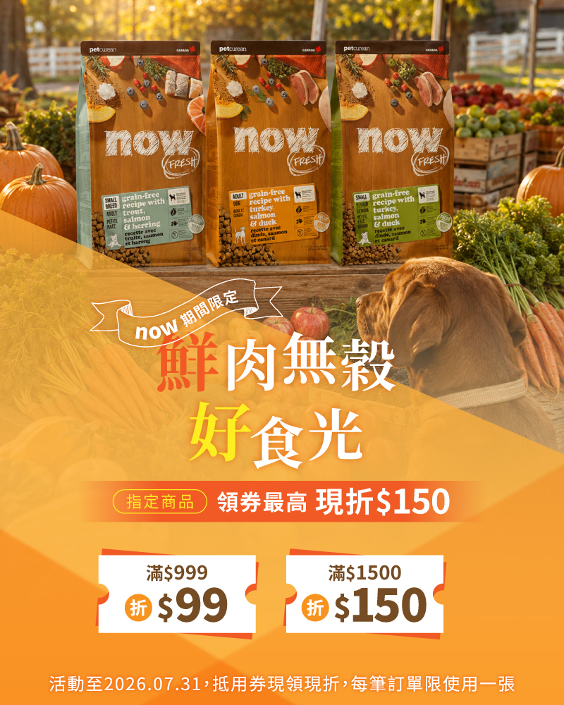 now 鮮肉無穀好食光抵用券活動