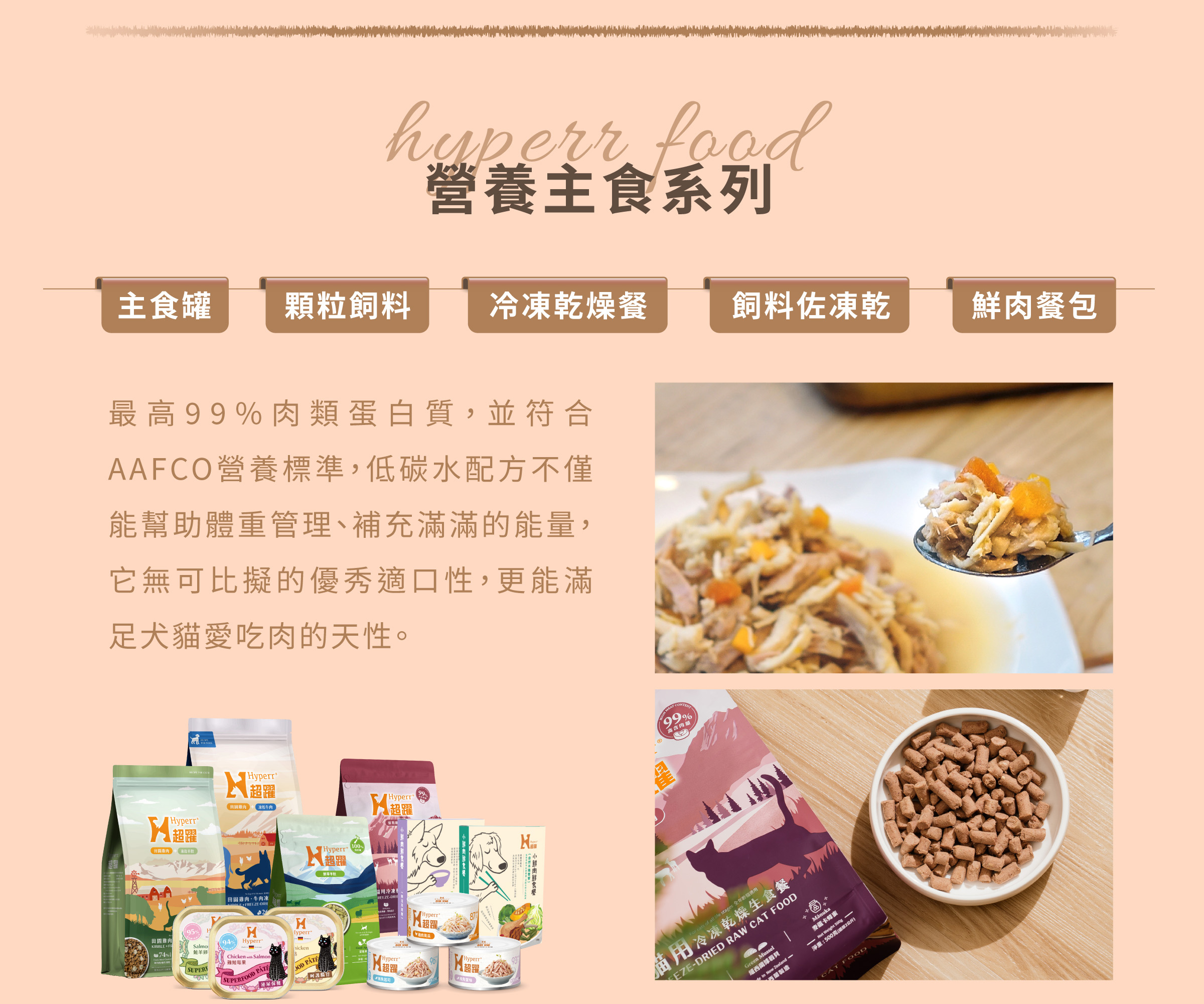 Hyperr超躍 犬貓飼料、凍乾、主食罐、鮮食